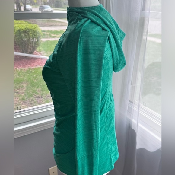 ATHLETA Teal Long Sleeve Athletic Top Full Zip Up - Picture 9 of 10